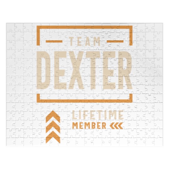 Team Dexter Lifetime Member Funny Name Dexter Jigsaw Puzzles