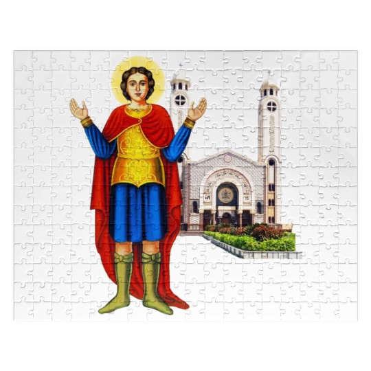 Saint Mina and his Monstary. Coptic church. Jigsaw Puzzles
