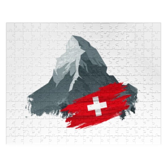 Vacation Skiing, Hiking, Mountain Switzerland Jigsaw Puzzles