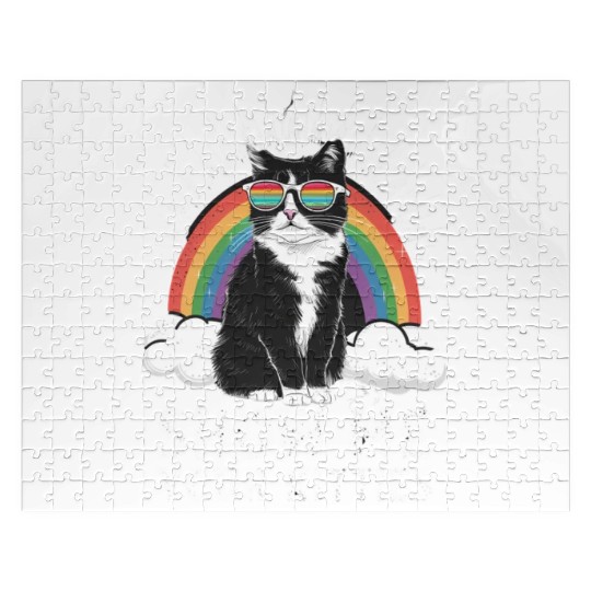 Show Me Your Kitties Funny Lesbian Gay Pride LGBT Jigsaw Puzzles
