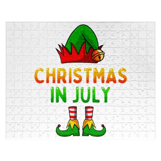 Christmas In July Santa Elf Jigsaw Puzzles