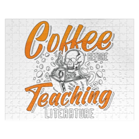 Literature Teacher Coffee Bookworm Coffee Lover Jigsaw Puzzles