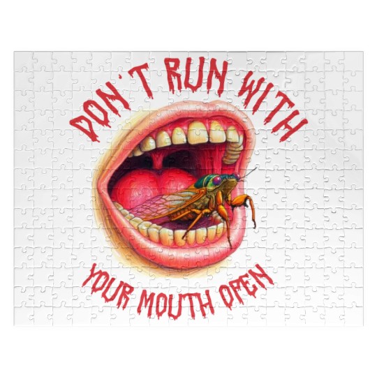 Cicada Funny Don't Run with your mouth open Jigsaw Puzzles