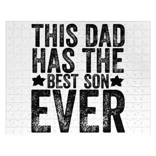 This Dad Has The Best Son Ever Father's Day Papa Jigsaw Puzzles