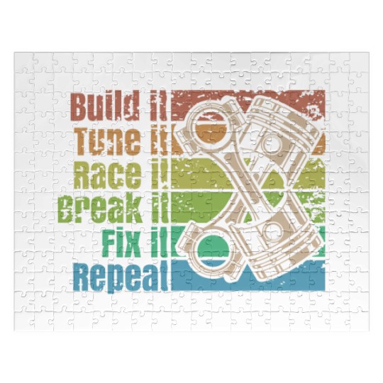 Build It Break It Repeat Racing Street Drag Race Jigsaw Puzzles