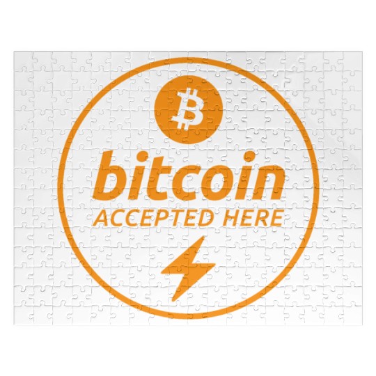 Bitcoin Accepted Here via Lightning Promo Jigsaw Puzzles