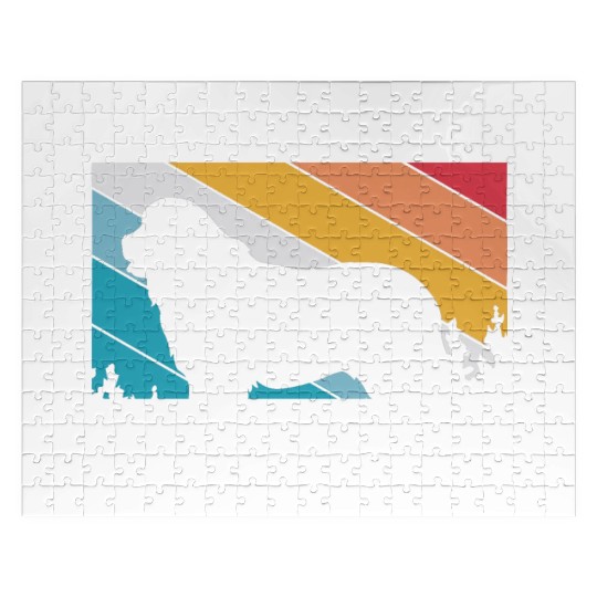 My Therapist Has Fur And Barks Retro Therapy Dog Jigsaw Puzzles