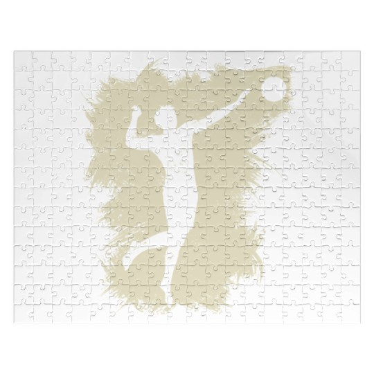 Volleyball Beach Grunge Vintage Jigsaw Puzzles