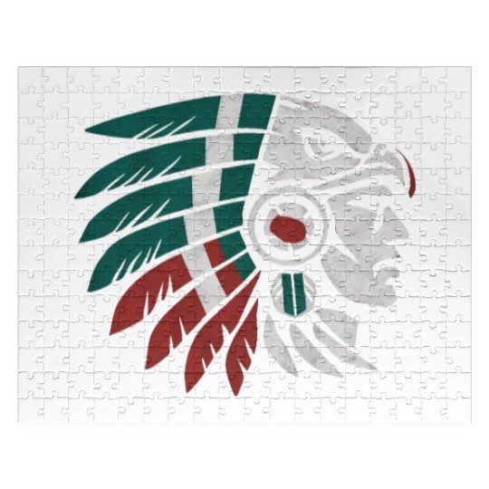 Aztec Warrior Indigenous Mexican Aztec Jaguar Jigsaw Puzzles