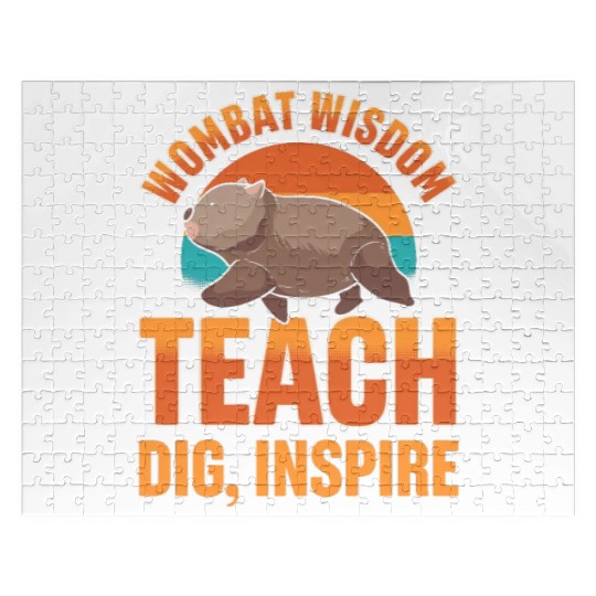 Wombat Wisdom: Teach, Dig, Inspire Wombat Teacher Jigsaw Puzzles
