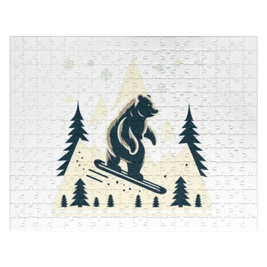 Skiing Grizzly Jigsaw Puzzles
