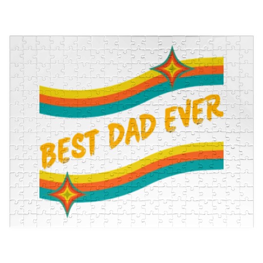 BEST DAD EVER RETRO VINTAGE FATHER SUMMER Jigsaw Puzzles