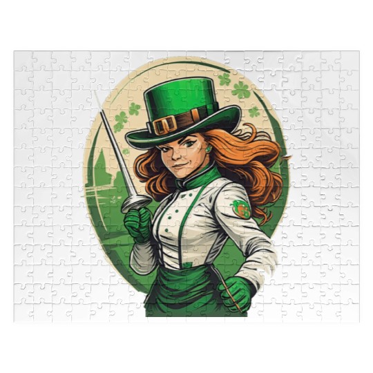St. Patrick's Day Shamrock St Paddy's Day Fencing Jigsaw Puzzles