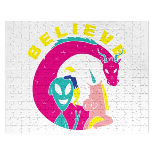 Funny Alien Ufo Extraterrestrials Lover Gift Jigsaw Puzzles