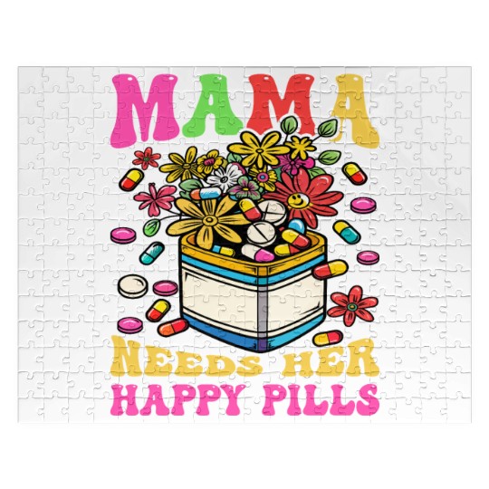 Mother's Day Mama Needs Her Happy Pills Jigsaw Puzzles