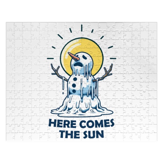 Here Comes The Sun Snowman Jigsaw Puzzles