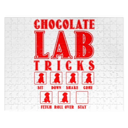 Brown Labrador CHOCOLATE LAB TRICKS Stubborn Jigsaw Puzzles