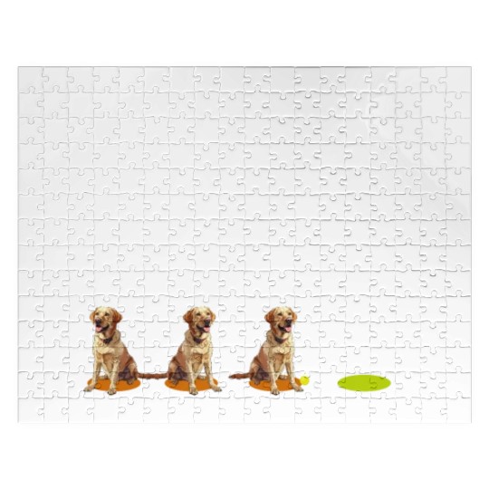 Labrador Dog STUBBORN LABRADOR RETRIEVER TRICKS Jigsaw Puzzles