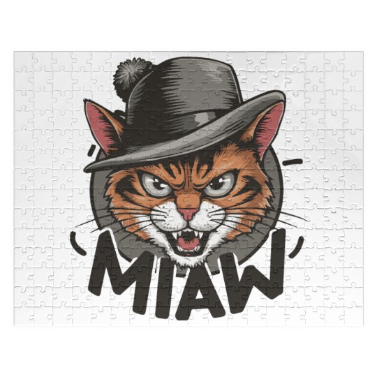 Miaw! Cat in a Hat Jigsaw Puzzles