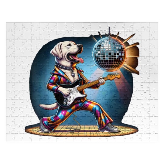 Disco Labrador Retriever dog Jigsaw Puzzles