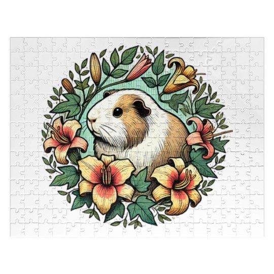 Guinea pig illustration Premium Jigsaw Puzzles