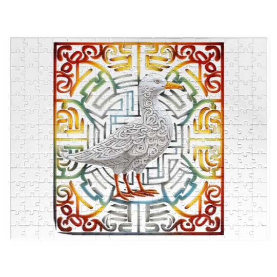 Seagull Mandala Graphic Illustration Jigsaw Puzzles