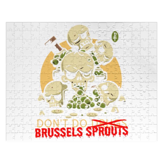Disgusting Vegetable Skulls: No Brussels Sprouts Jigsaw Puzzles