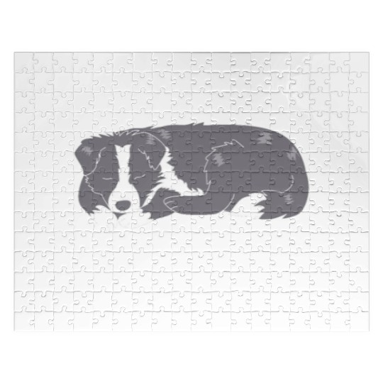Ill Get Over It Dog Pun Funny Border Collie Jigsaw Puzzles