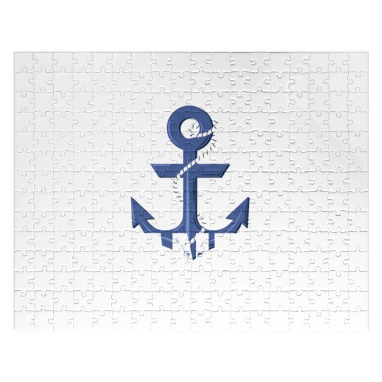 Captain Grandpa with anchor Cruise Captain Boating Jigsaw Puzzles