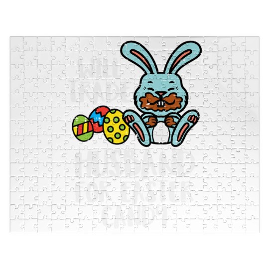 Womens Will Trade Husband Easter Candy Bunny Choco Jigsaw Puzzles