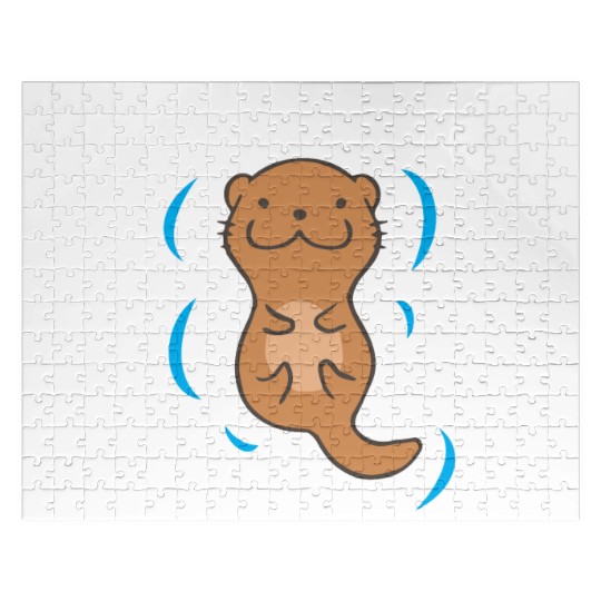 Otterly Adorable Cute Sea Otter Funny Animal Lover Jigsaw Puzzles