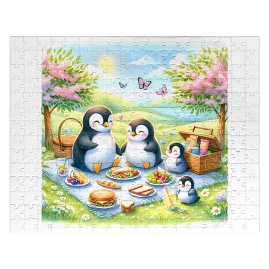 Penguin Flowers Butterflies Premium Jigsaw Puzzles