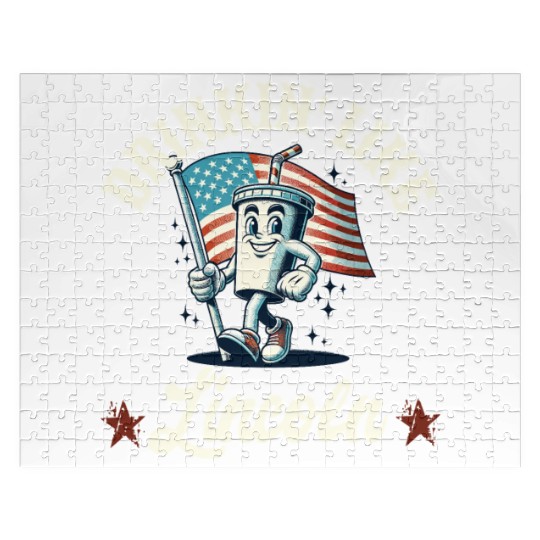 Drinkin' Like Lincoln 4th Of July Memorial Day Jigsaw Puzzles