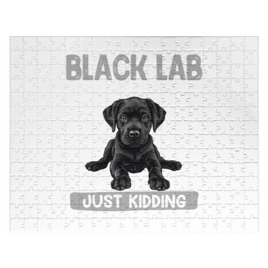 Black Labrador A DAY WITHOUT MY BLACK LAB Jigsaw Puzzles