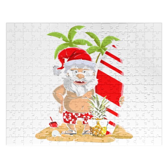 Santa Funny Christmas In July Jigsaw Puzzles
