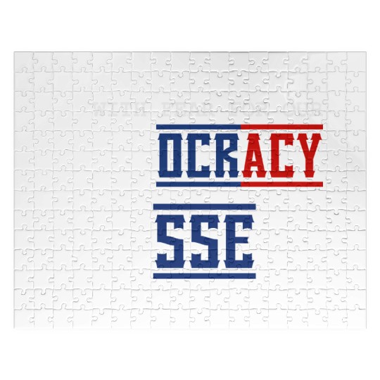 With Fear For Our Democracy I Dissent Election Jigsaw Puzzles