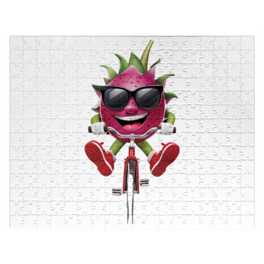 Dragon Fruit Cycling On Bike Realistic Jigsaw Puzzles
