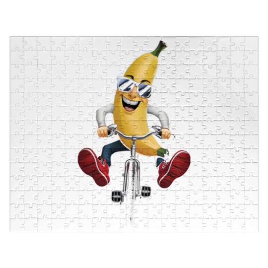 Banana Cycling On Bike Realistic Jigsaw Puzzles