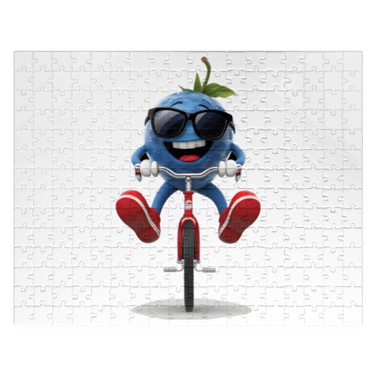 Blueberry Cycling On Bike Realistic Jigsaw Puzzles