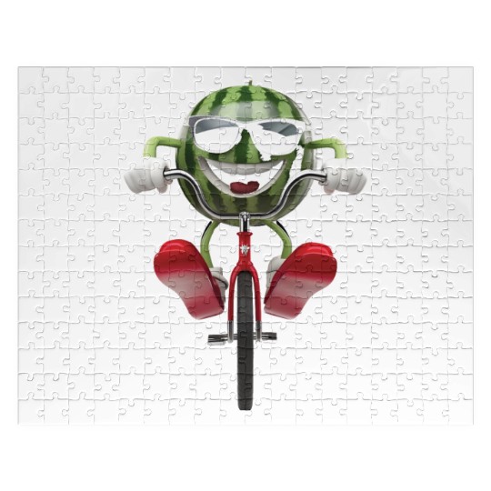 Watermelon Cycling On Bike Realistic Jigsaw Puzzles