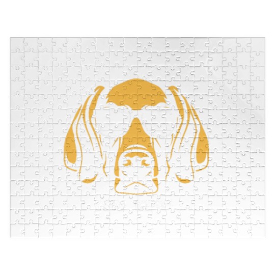 Fathers Day Dog Wearing Sunglasses Weimaraner Dad Jigsaw Puzzles