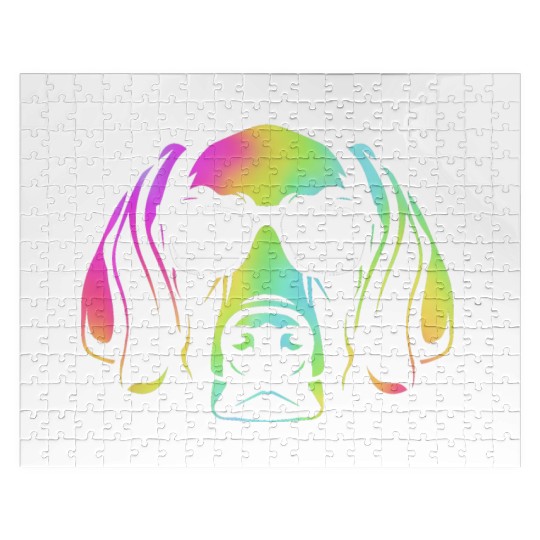 Colorful Weimaraner Dog Wearing Sunglasses Jigsaw Puzzles