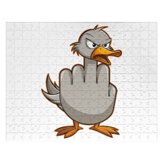 Funny Rude Seagull Outfit Gift for Men and Women Jigsaw Puzzles