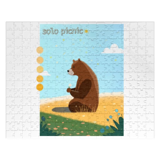 solo picnic for outdoor picnics Jigsaw Puzzles