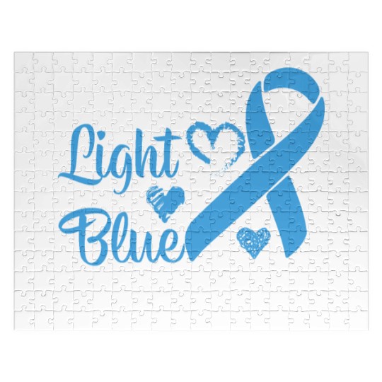 I wear Light Blue for my dad Prostate cancer Jigsaw Puzzles