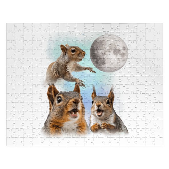 Funny Squirrel Moon Space! Nerd, Geed, Science Jigsaw Puzzles