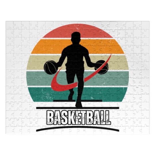 Retro Basketball Classic,athletic men outfits Jigsaw Puzzles