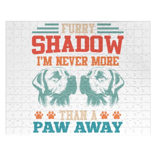 Labrador Owner FURRY SHADOW Funny Labrador Jigsaw Puzzles