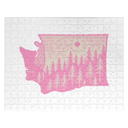 Washington DC Wild Outline State Jigsaw Puzzles