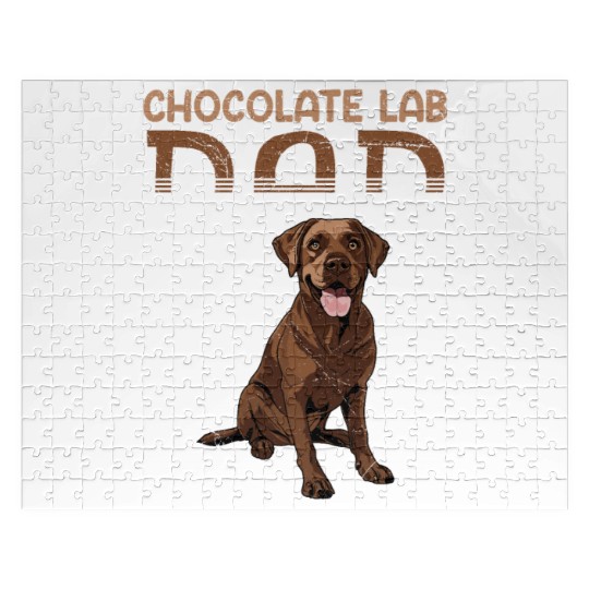 Labrador CHOCOLATE LAB DAD Labrador Owner Jigsaw Puzzles